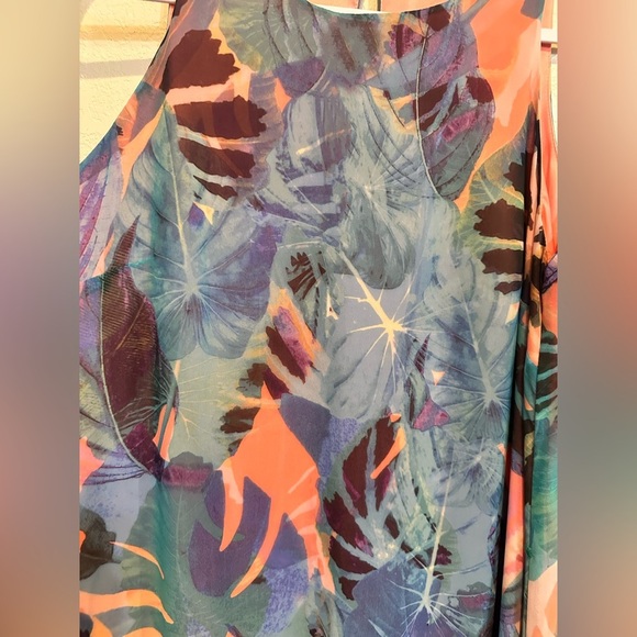 Gianni Bini Tropical Print Sleeveless Maxi Dress - Picture 5 of 8